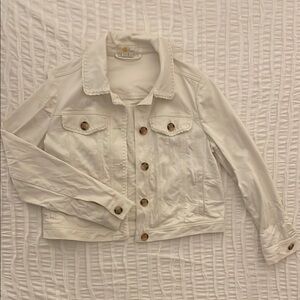 Boden White Denim Jacket | Size 10